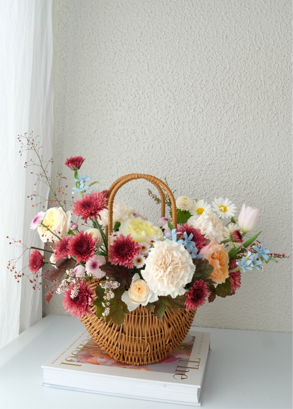 Cheerful Blooms Basket